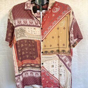 Topman | Patchwork Bandana Print Shirt Multicolor | Size L